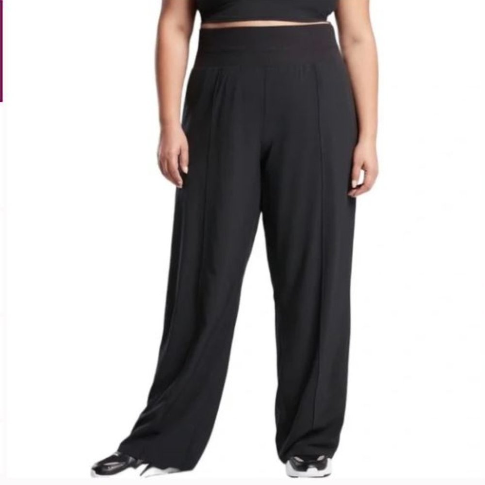 Athleta Black Nolita Wide Leg Pants Size 18